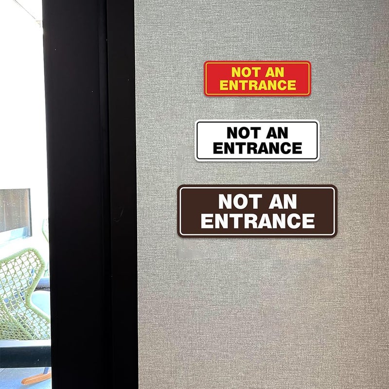 All Quality Standard Not An Entrance Wall or Door Sign - Durable Material | Compliance and Regulatory Signage -Red - Large (1 Pack) - Image 5